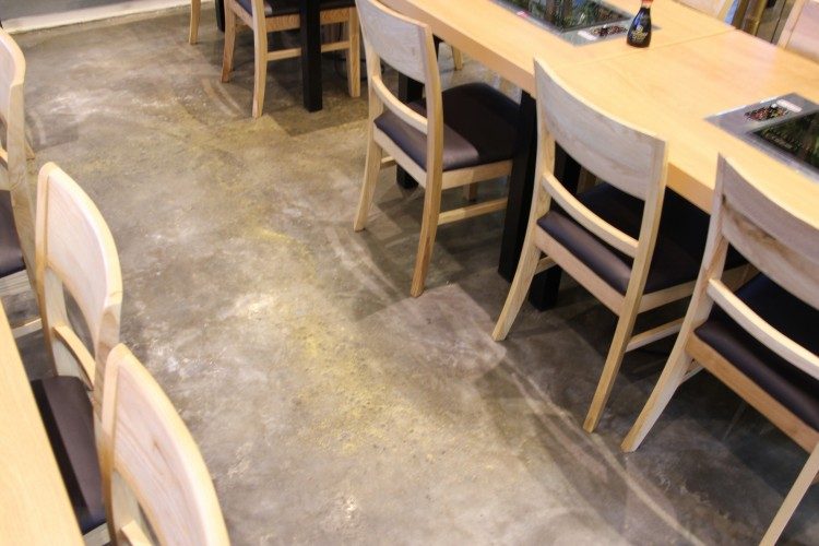 Metallic epoxy floor example - restaurant