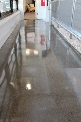Polished concrete example - retail floor